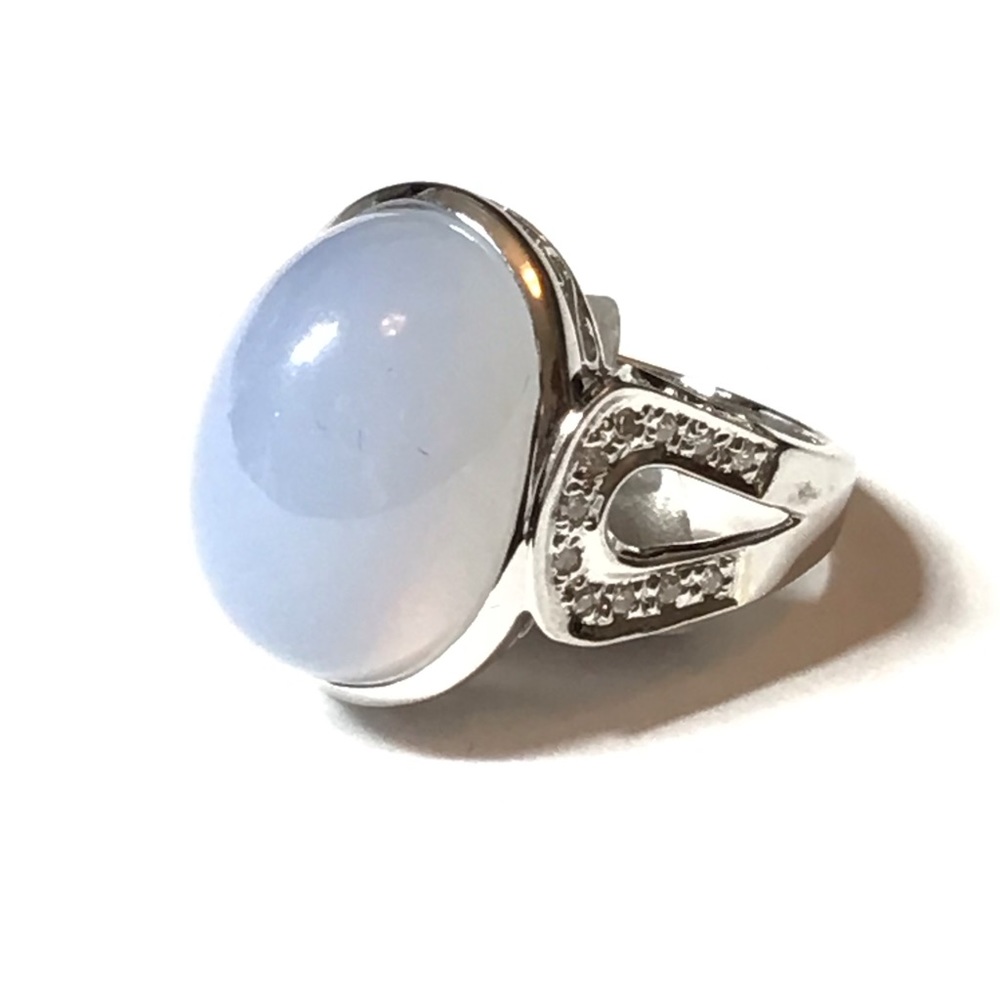 LAVENDER MOONSTONE and Diamond 14k Ring